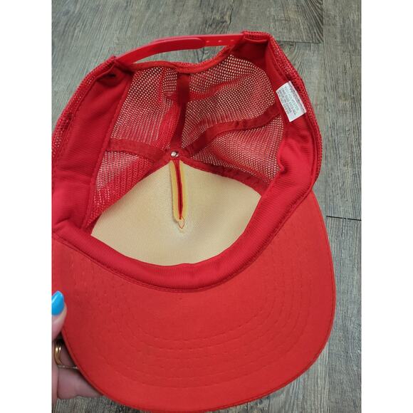 Vtg Indiana Hoosiers 1987 NCAA Champs Cap Foam Mesh Snap Back Basketball Hat Red - Picture 5 of 9